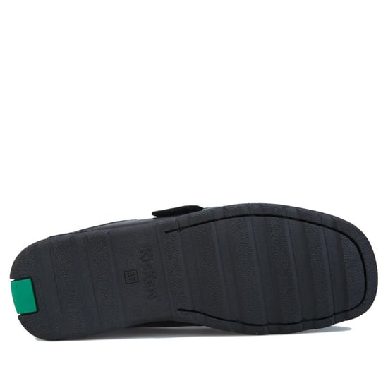 Boy's Kickers Junior Fragma Strap Leather Shoe in Black
