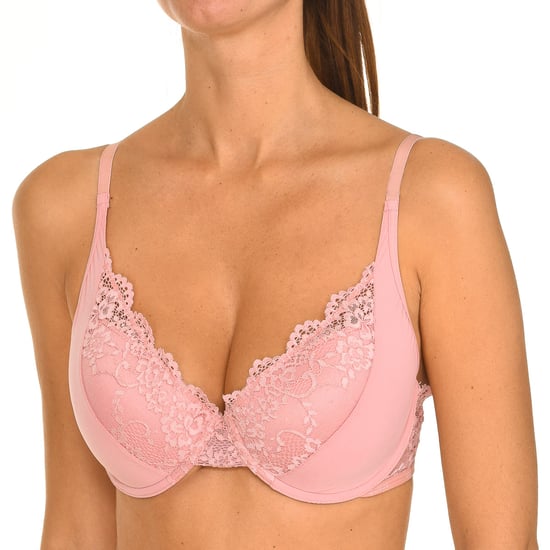 Women's underwired bra with elastic lace sides O0BC01PZ01C