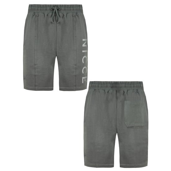 Nicce Stretch Waist Grey Mens Reflective Sprint Jog Shorts 211 1 06 01 0329