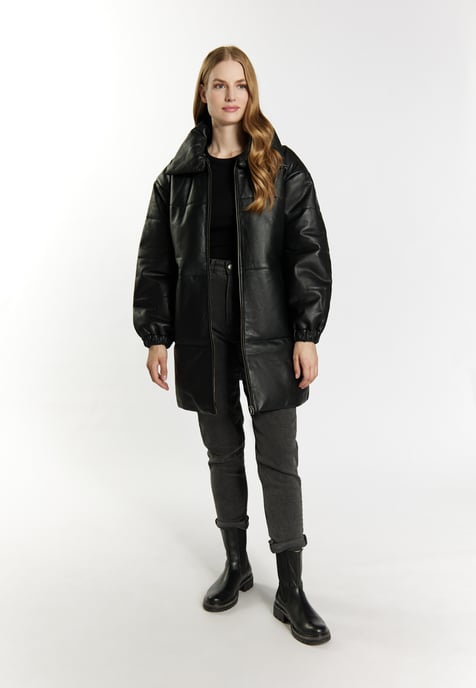 Dreimaster Lederjacke Damen schwarz - Image 2