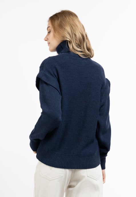 Dreimaster Strickpullover Damen Marine - Image 4