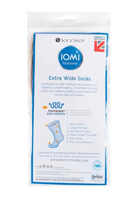 Herren & Damen Extra Wide Soft Cotton Oedema Socken für geschwollene Füße - Image 2