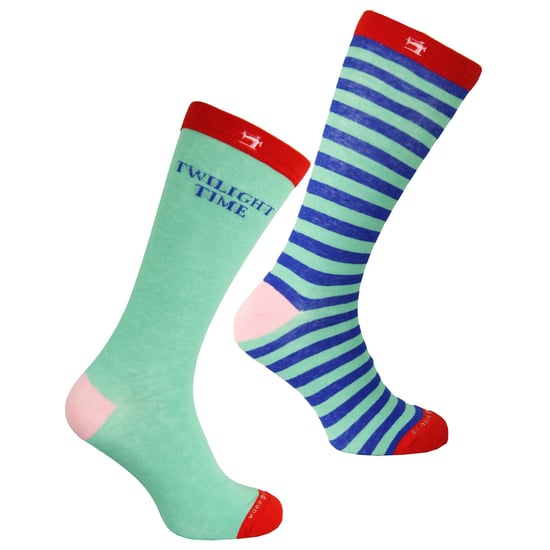 Scotch & Soda – 2er-Pack grün/blau bedruckte Herrensocken - Image 1