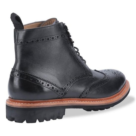 Cotswold Mens Rissington Commando Lace Up Leather Dress Boot (Black)