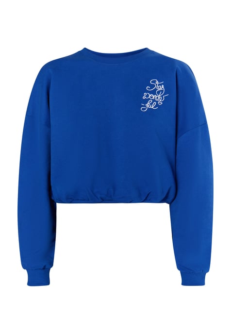 Mymo Sweatshirt kurz Damen royalblau - Image 1