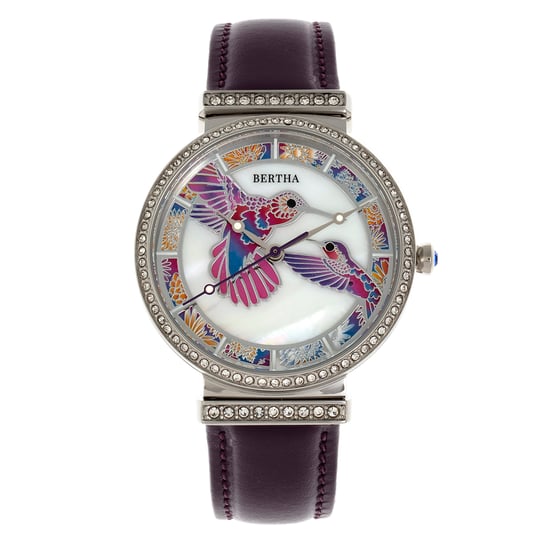 Bertha Emily Uhr mit Lederarmband aus Perlmutt - Image 1