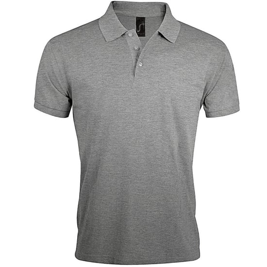 SOLs Mens Prime Pique Plain Kurzarm-Poloshirt (Grau meliert) - Image 1