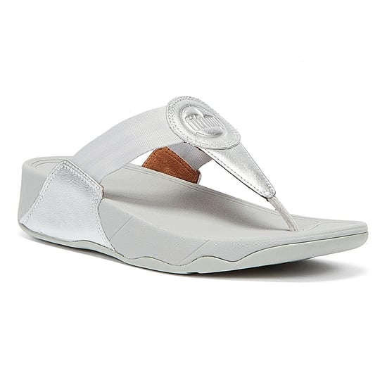 Fitflop Walkstar Toe Post Damen Silber Sandalen - Image 2