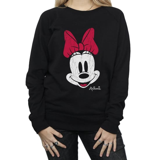 Disney Sweatshirt mit Minnie-Maus-Gesicht für Damen/Damen (Schwarz) - Image 6