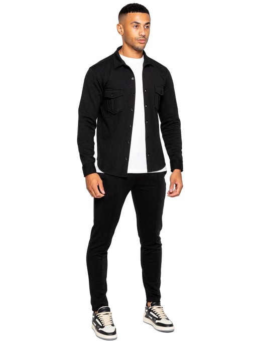 Enzo | Herren Overshirt Trainingsanzug Set - Schwarz - Image 1