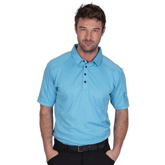 Island Green - Poloshirt Abgesteppt für Herren - Emblem (Türkis) - Image 3