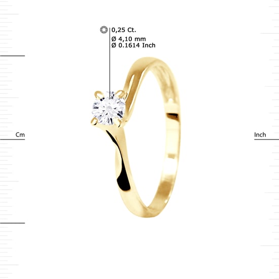 DIADEMA - Ring - Diamond - Yellow Gold