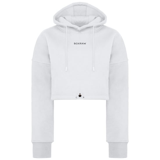 BoxRaw Johnson Damen-Kapuzenpullover, kurz, Weiß - Image 1