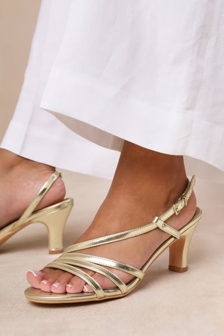 Wheres That From Womens 'Mykonos' Mutli Strap Slingback Low Block Heel