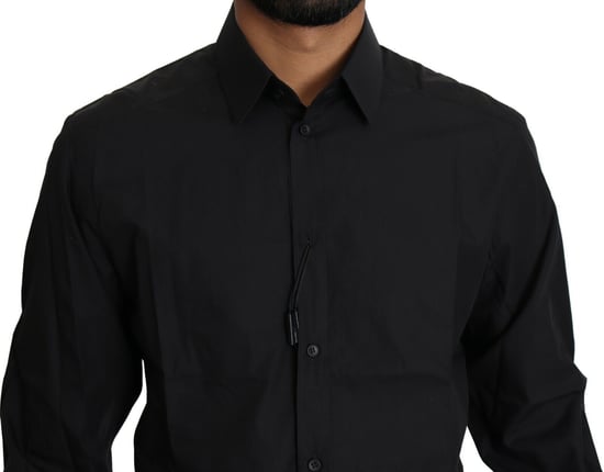 Dolce & Gabbana Schwarzes Baumwoll-Hemd für Herren - Image 4