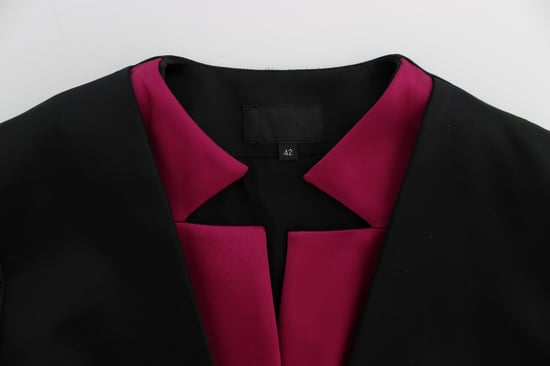 Veste blazer stretch noir et rose pour femmes Exte - Image 6