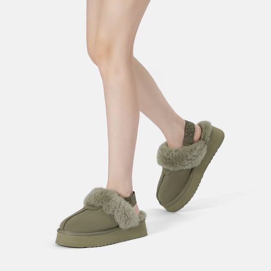 EVER AU Australia Women Wagtail Removable Strap Platform Slippers