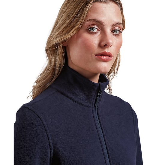 Premier Womens/Ladies Recyclight Fleece-Jacke mit durchgehendem Reißverschluss (Navy) - Image 3