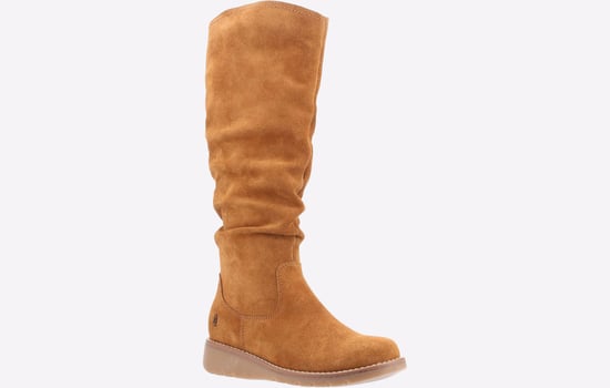 Hush Puppies Lucinda Wildleder Damen Stiefeletten In Tan - Image 2