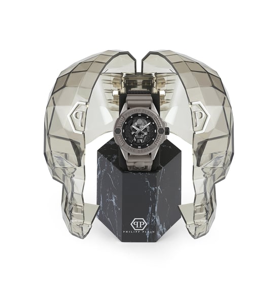 Philipp Plein The $kull Ecoceramic Herren Taupe Uhr PWUBA0323 - Image 4