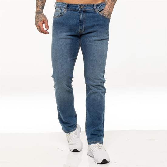Kruze Herren Straight Leg Stretch Jeans - Image 3