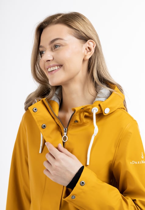 Dreimaster Regenmantel Damen Curry - Image 3