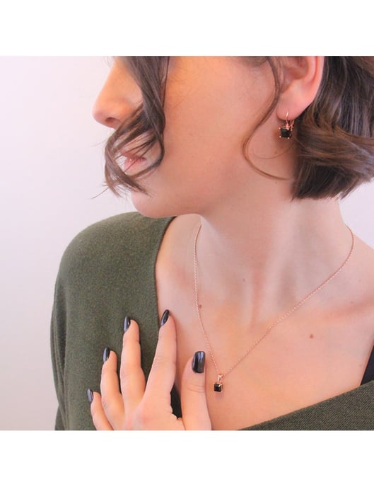 Einfacher quadratischer Anhänger - Rose Gold und Schwarz - Image 4