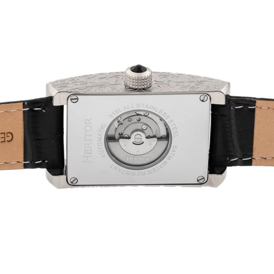Montre automatique Heritor Jefferson à bracelet en cuir - Image 4