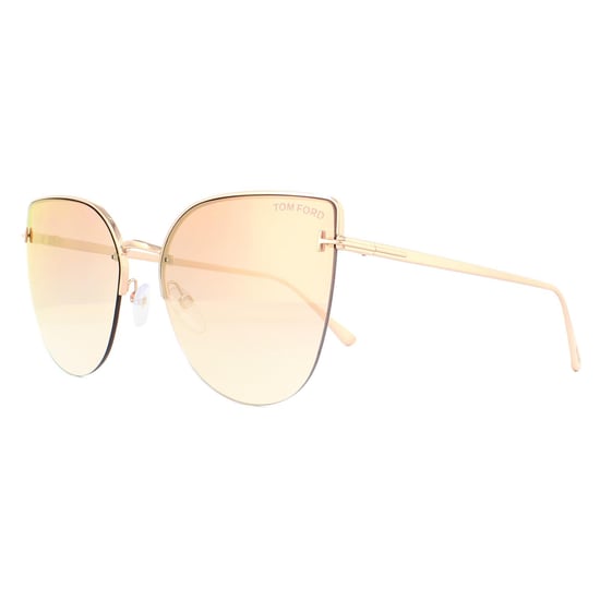 Tom Ford Sonnenbrille Ingrid-02 FT0652 33Z Gold Rosa Lila Farbverlauf Spiegel - Image 2