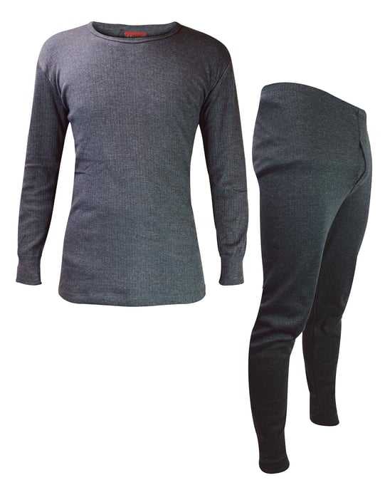 Herren Thermo-Unterwäsche-Set | Wärmespender | Winter Long Sleeve Top & Long Johns - Charcoal - Image 1