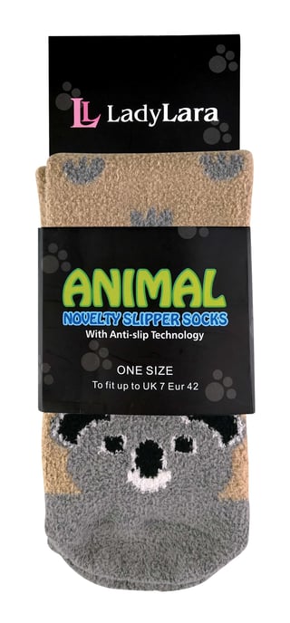 Damen / Damen flauschige Anti-Rutsch-Socken mit Tiermotiven - Image 2