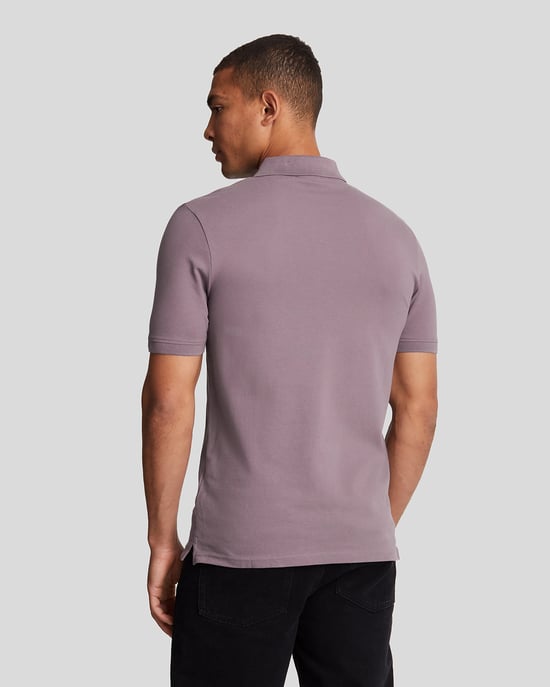 Lyle & Scott Branded Chest Logo Highland Mauve Lila Poloshirt - Image 3