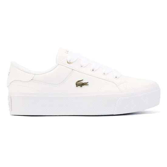 Lacoste Ziane Platform Leder Damen Weiße Turnschuhe - Image 5