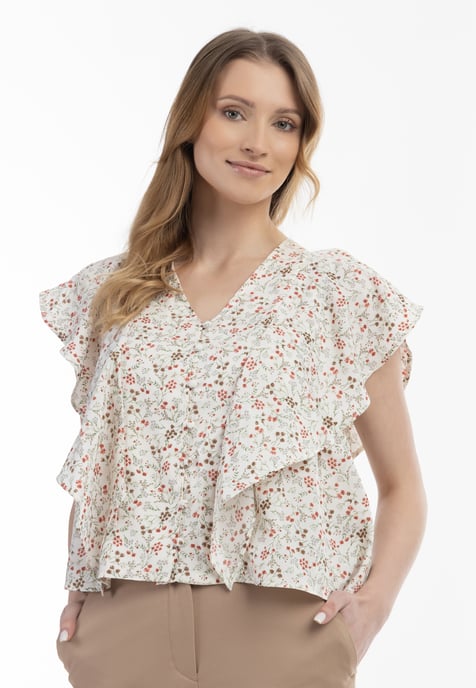 usha short sleeve blouse