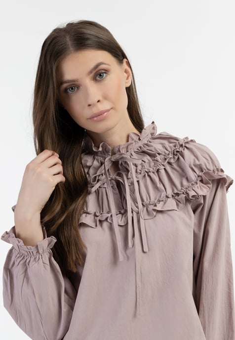 Dreimaster Bluse Damen alt rosa - Image 5