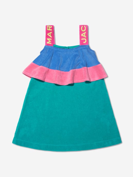 MARC JACOBS Girls Terry Towel Dress in Green