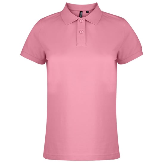 Asquith & Fox Womens/Ladies Plain Short Sleeve Polo Shirt (Pink Carnation)