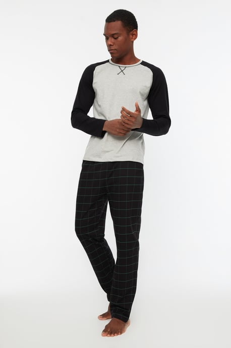 Trendyol Hommes Vélo Collier Pyjama Ensemble - Image 2