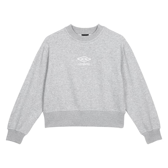 Umbro Womens/Ladies Core Boxy Sweatshirt (Grey Marl/White)