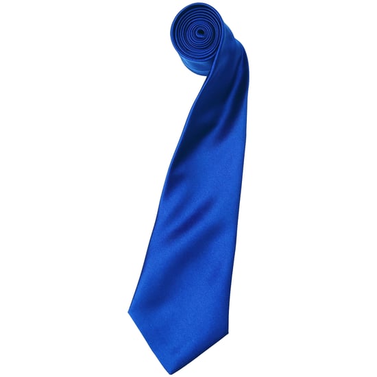 Premier Mens Plain Satin Krawatte (schmale Klinge) (2er-Pack) (Royal) - Image 1