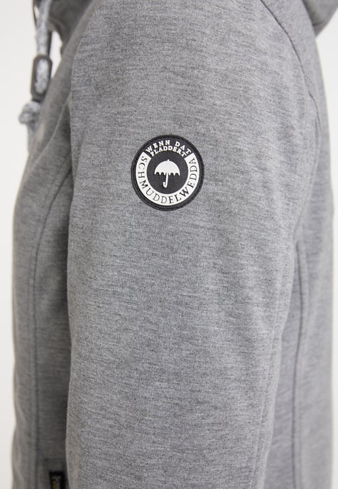 Schmuddelwedda Funktionsjacke Damen Grau Melange Hellgrün - Image 5