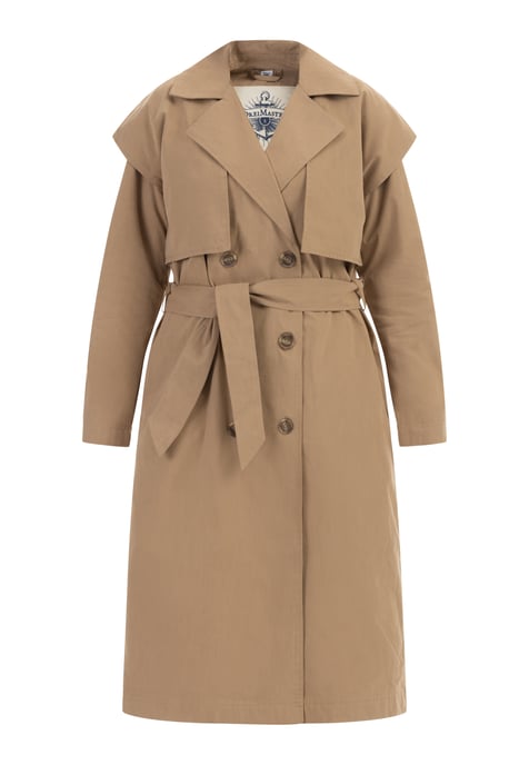 Dreimaster Trenchcoat Damen dunkelbeige - Image 1