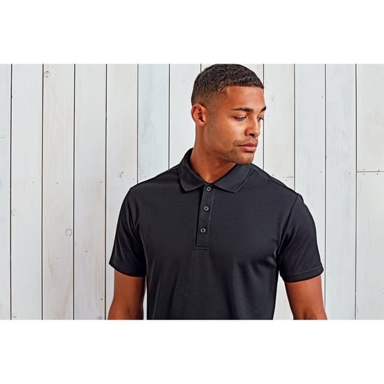 Premier Mens Sustainable Polo Shirt (Schwarz) - Image 2