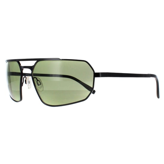 Serengeti Rectangle Herren Glänzend Schwarz Transparent Schicht Mineral Polarisiert 555nm Grün Hinkley - Image 1