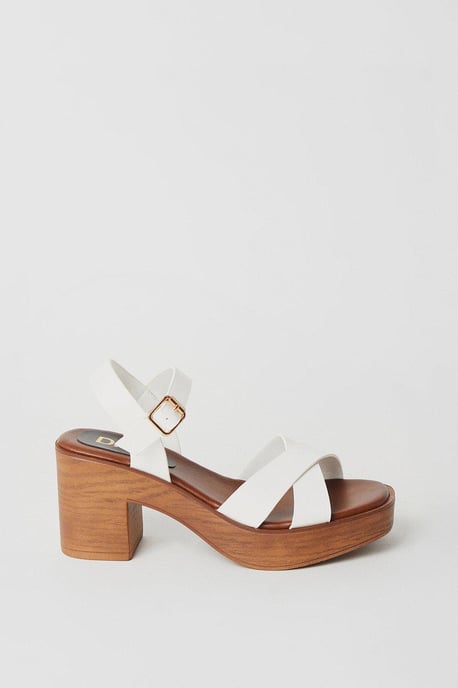 Sansa Cross Strap Block Heeled Sandals
