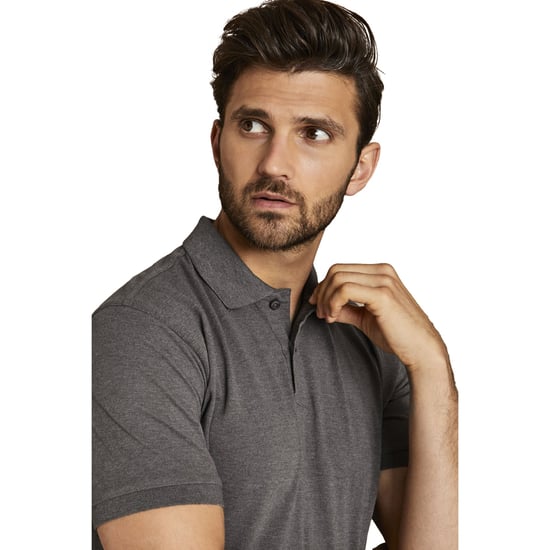 Asquith & Fox Mens Plain Short Sleeve Polo Shirt (Charcoal)