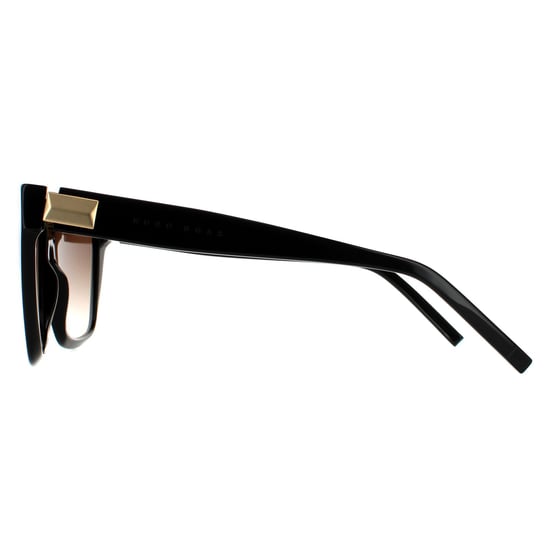 Hugo Boss Square Womens Shiny Black Brown Gradient Sonnenbrille - Image 3