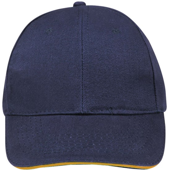 SOLS Unisex Buffalo 6 Panel Baseball Cap (French Navy/Neon Orange)