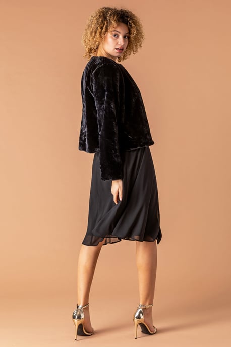 Faux Fur Bolero Jacket - Image 3