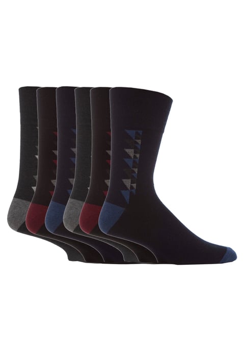 Gentle Grip - Herren Socken Bigfoot Honeycomb Top Cotton Rich 6er Pack - SOMRJ34 - Image 1